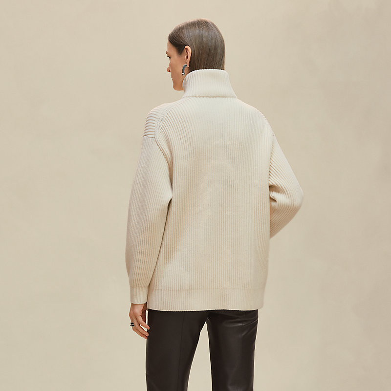 Blouson mit Lederdetails