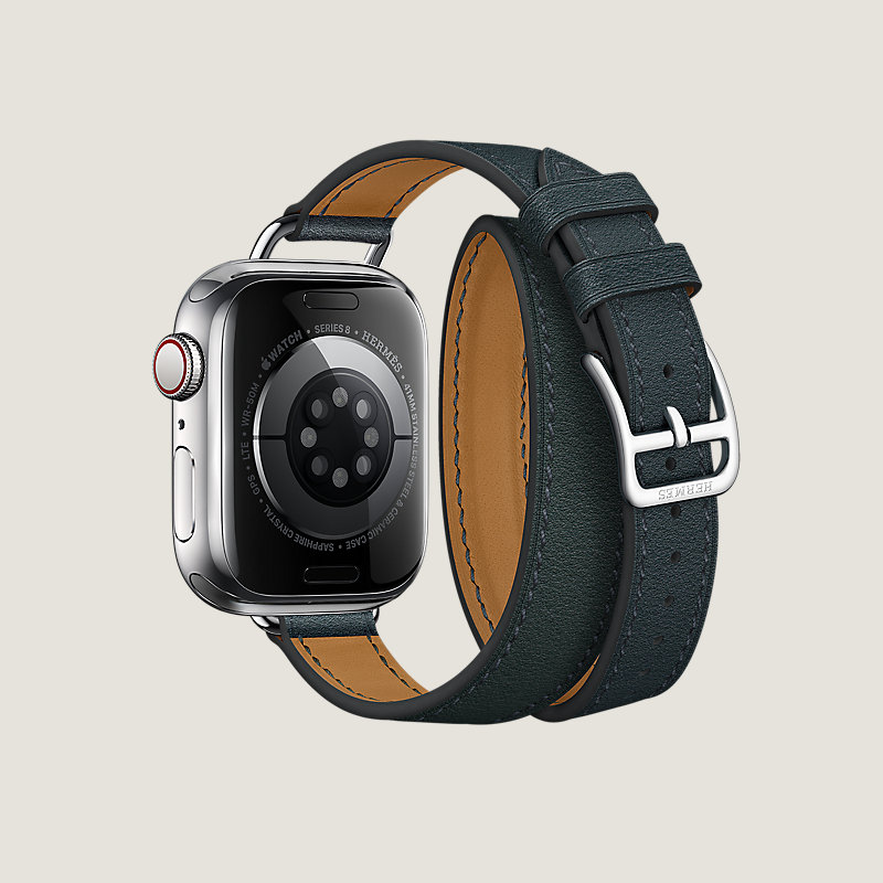 Boîtier Series 8 & Bracelet Apple Watch Hermès Double Tour 41 mm Attelage