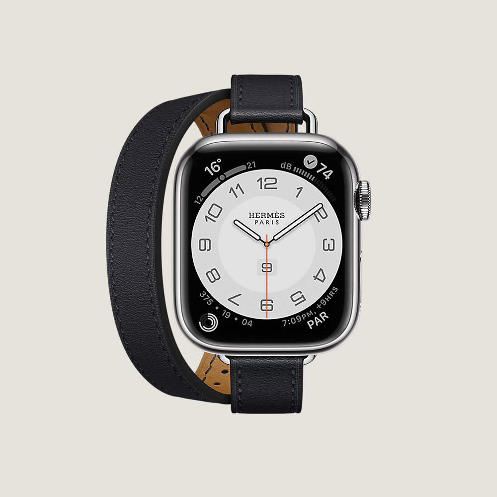 Boîtier Series 8 & Bracelet Apple Watch Hermès Double Tour 41 mm Attelage