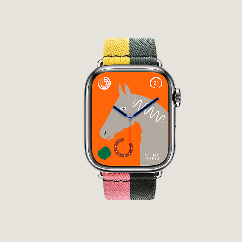 Boîtier Series 8 & Bracelet Apple Watch Hermès Simple Tour 41&nbsp;mm Casaque