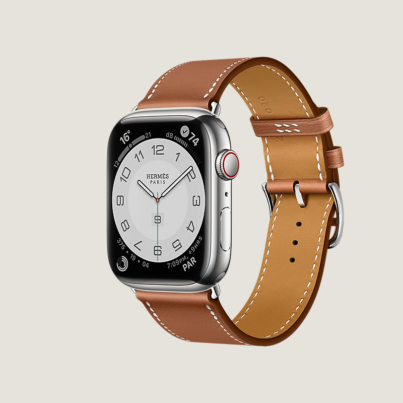 Boîtier Series 8 & Bracelet Apple Watch Hermès Simple Tour 45&nbsp;mm