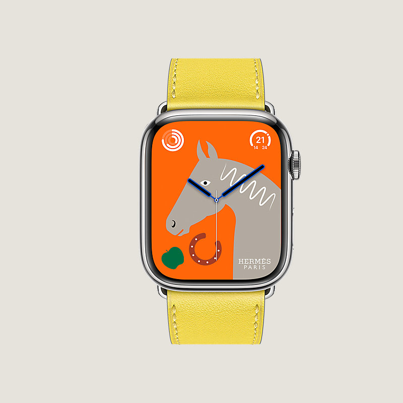 Boîtier Series 8 & Bracelet Apple Watch Hermès Simple Tour 45&nbsp;mm