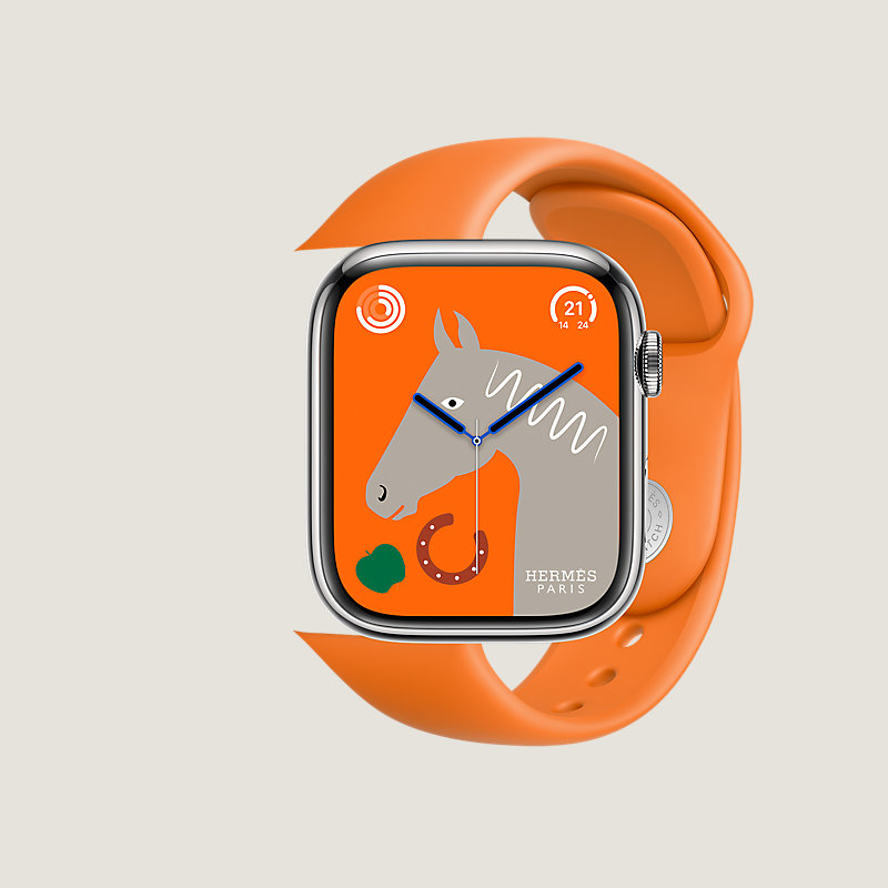 Boîtier Series 8 & Bracelet Apple Watch Hermès Simple Tour 45&nbsp;mm Attelage