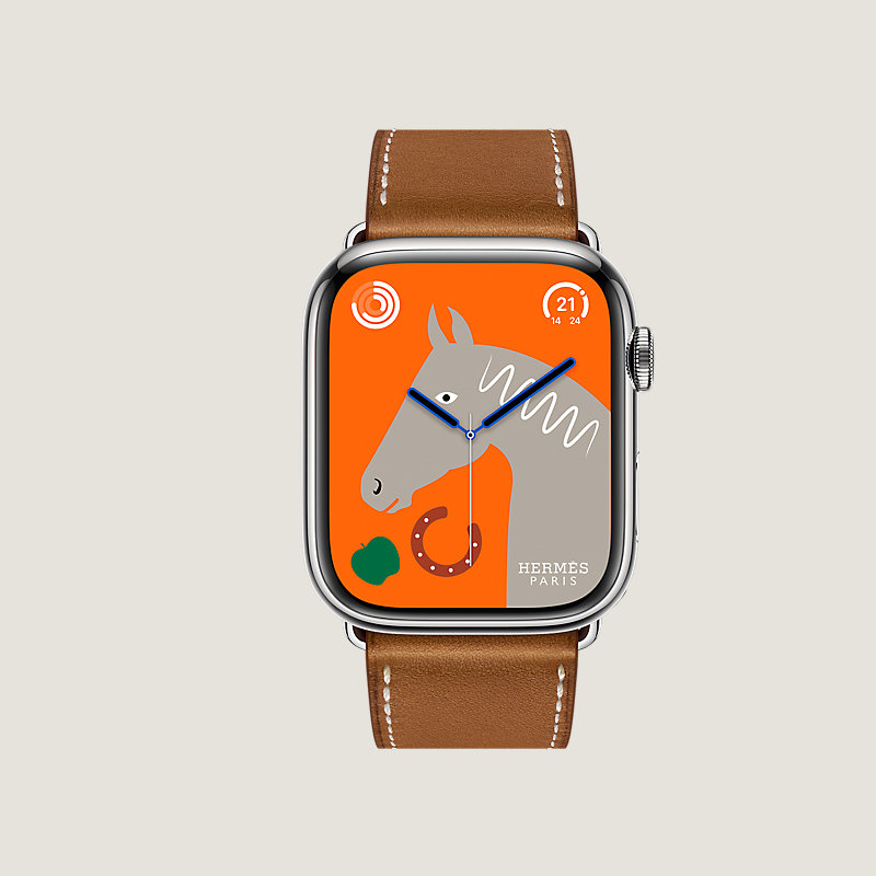 Boîtier Series 8 & Bracelet Apple Watch Hermès Simple Tour 45&nbsp;mm Boucle Déployante