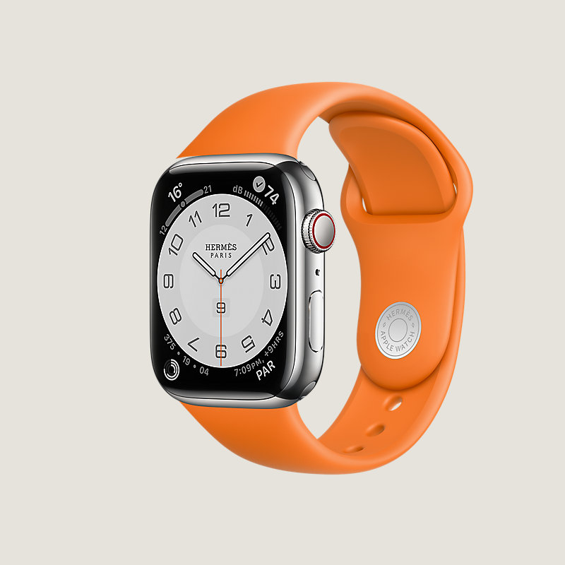 Boîtier Series 8_ test Flows & Bracelet Apple Watch Hermès Simple Tour 45 mm