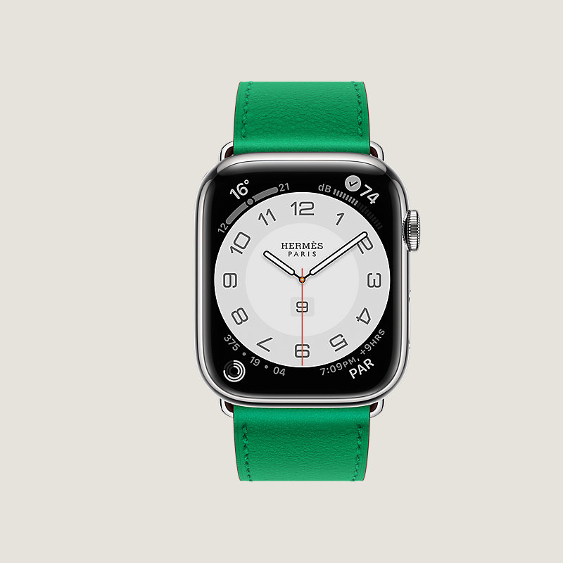 Boîtier Series 8_ test Flows & Bracelet Apple Watch Hermès Simple Tour 45&nbsp;mm