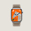 Boîtier Series 8_ test Flows & Bracelet Apple Watch Hermès Simple Tour 45&nbsp;mm, Vue: vue de face, front, vue 3 sur 4