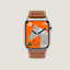 Boîtier Series 8_ test Flows & Bracelet Apple Watch Hermès Simple Tour 45&nbsp;mm Attelage, Vue: vue de face, front, vue 3 sur 4
