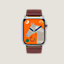 Boîtier Series 8_ test Flows & Bracelet Apple Watch Hermès Simple Tour 45&nbsp;mm Attelage, Vue: vue de face, front, vue 3 sur 4