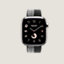 Boîtier Series&nbsp;11 & Bracelet Apple Watch Hermès Simple Tour 42&nbsp;mm Toile H Double Jeu, Vue: vue de face, front, vue 1 sur 4