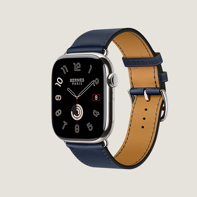 Boîtier Series&nbsp;11 & Bracelet Apple Watch Hermès Simple Tour 46&nbsp;mm 