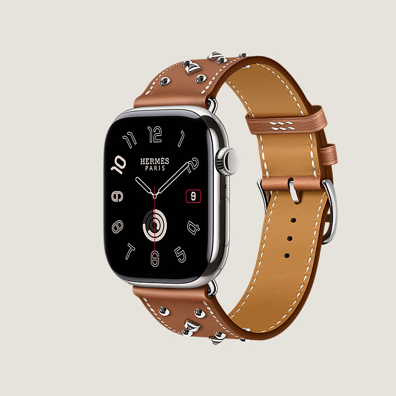 Boîtier Series&nbsp;11 & Bracelet Apple Watch Hermès Simple Tour 46&nbsp;mm Clou Médor Rock 