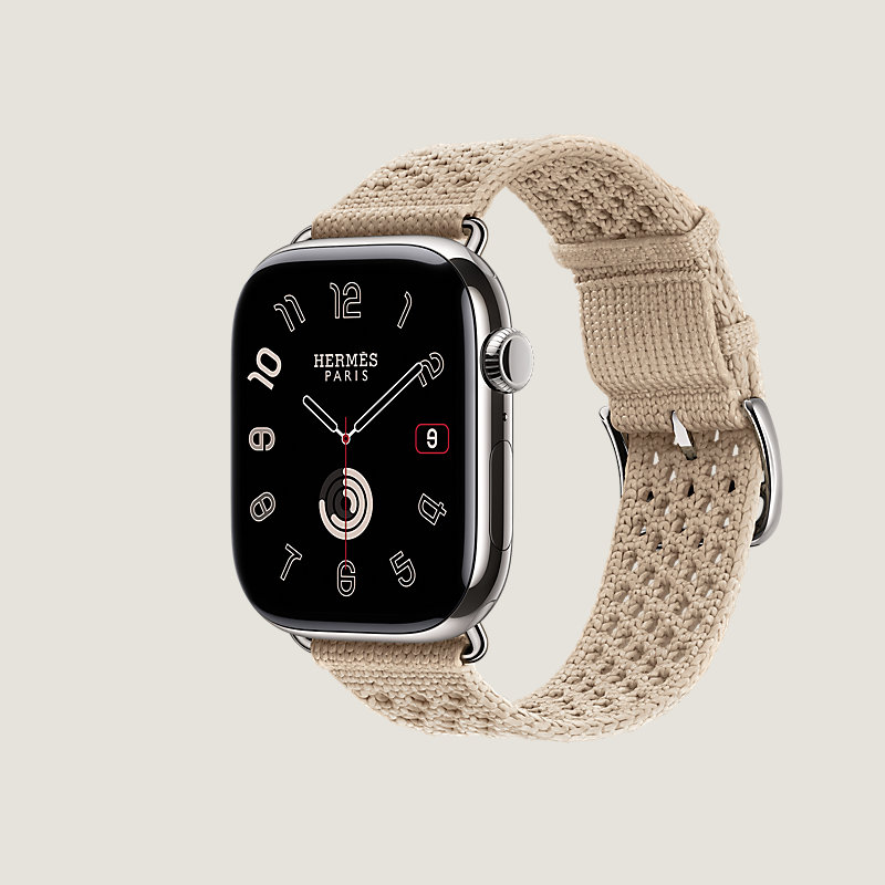 Boîtier Series&nbsp;11 & Bracelet Apple Watch Hermès Simple Tour 46&nbsp;mm Néo Tricot
