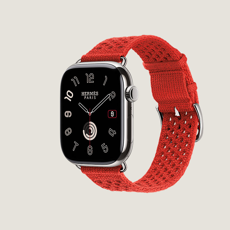 Boîtier Series&nbsp;11 & Bracelet Apple Watch Hermès Simple Tour 46&nbsp;mm Néo Tricot
