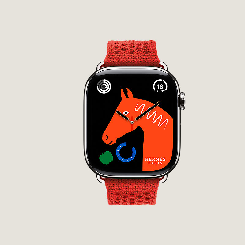 Boîtier Series&nbsp;11 & Bracelet Apple Watch Hermès Simple Tour 46&nbsp;mm Néo Tricot