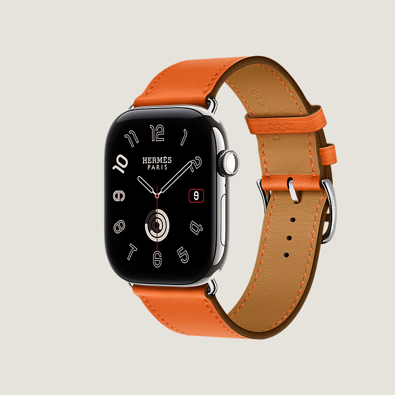 Boîtier Series&nbsp;12 & Bracelet Apple Watch Hermès Simple Tour 46&nbsp;mm, Vue: vue de côté, vue 3 sur 3