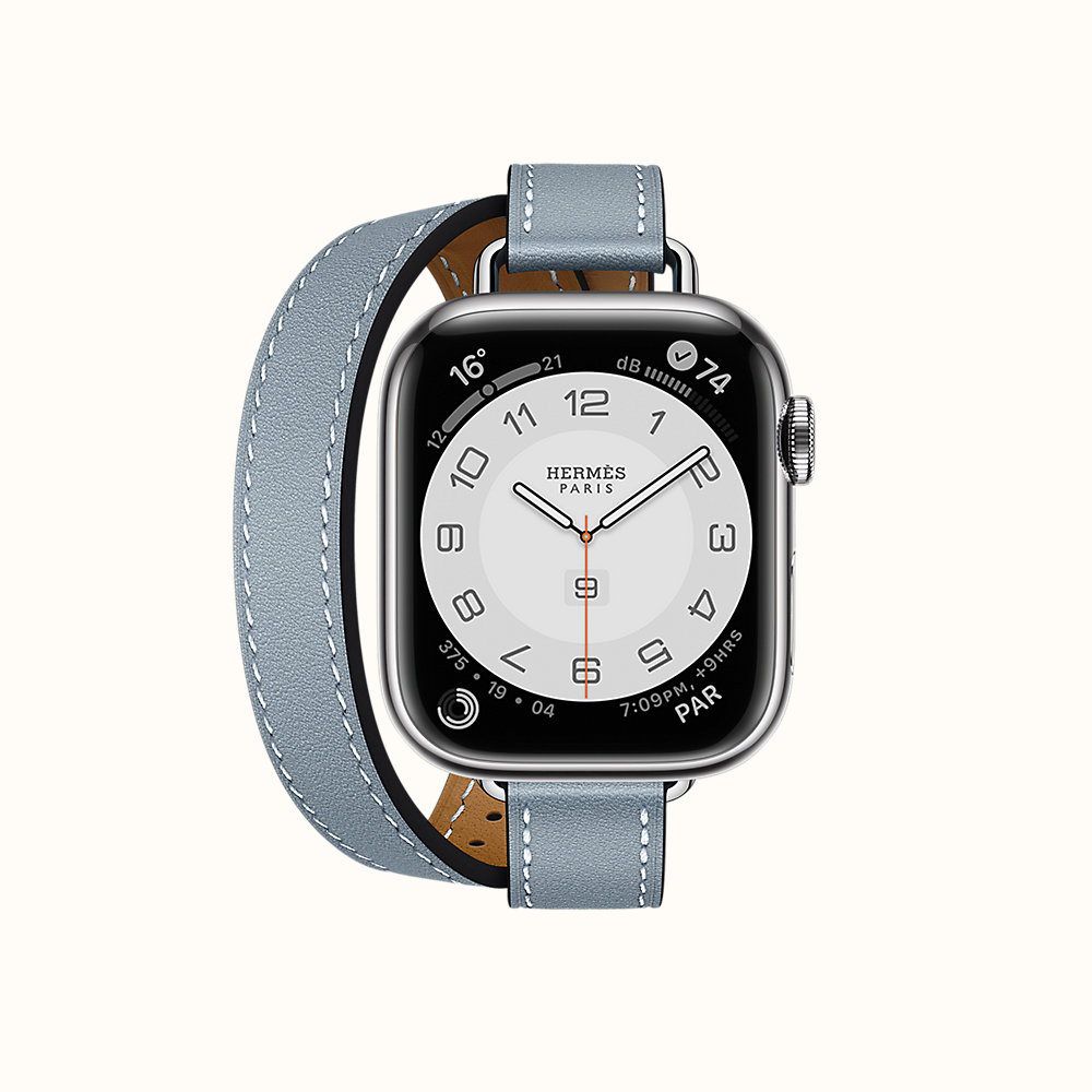 Boîtier Series 7 & Bracelet Apple Watch Hermès Double Tour 41 mm Attelage