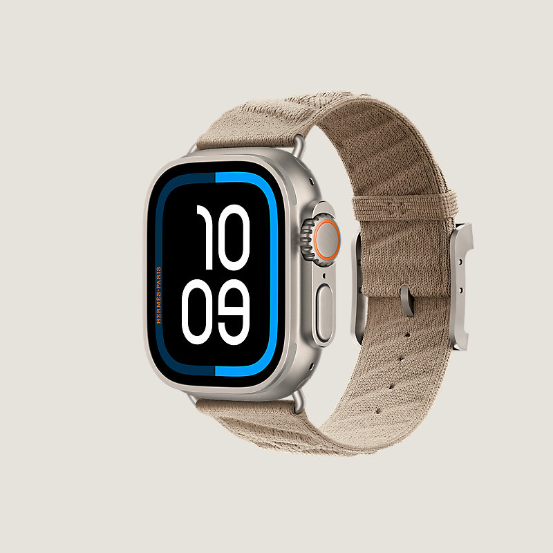 Boîtier Ultra 4 & Bracelet Apple Watch Hermès Simple Tour 49&nbsp;mm En Mer, Vue: vue de côté, vue 3 sur 3