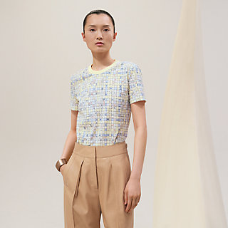 【HERMES】チェック柄が印象的で魅力☆Bolduc au Carre Tシャツ HERMES】チェック柄が印象的で魅力☆Bolduc au Carre Tシャツ