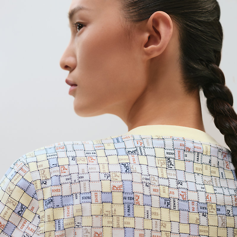 【HERMES】大人気 Bolduc au Carre マイクロTシャツ ホワイト org.jpg