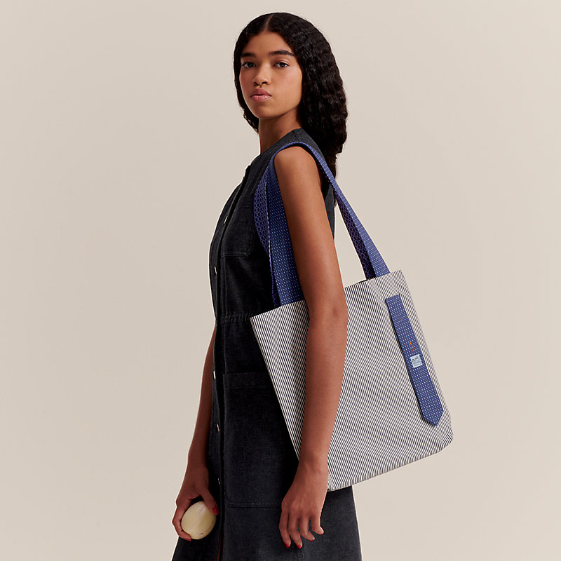 Bolsa de la compra con asas de corbata en algodón