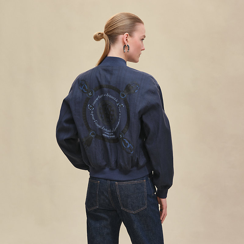 Bomber jacket - Blue | Hermès Canada