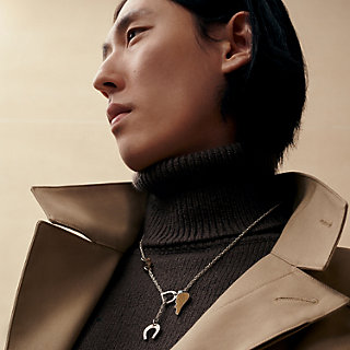 モチーフがお洒落♪【HERMES】Bon Voyage ネックレス HERMES メンズ ネックレス Bon Voyage necklace 直営ラッピング