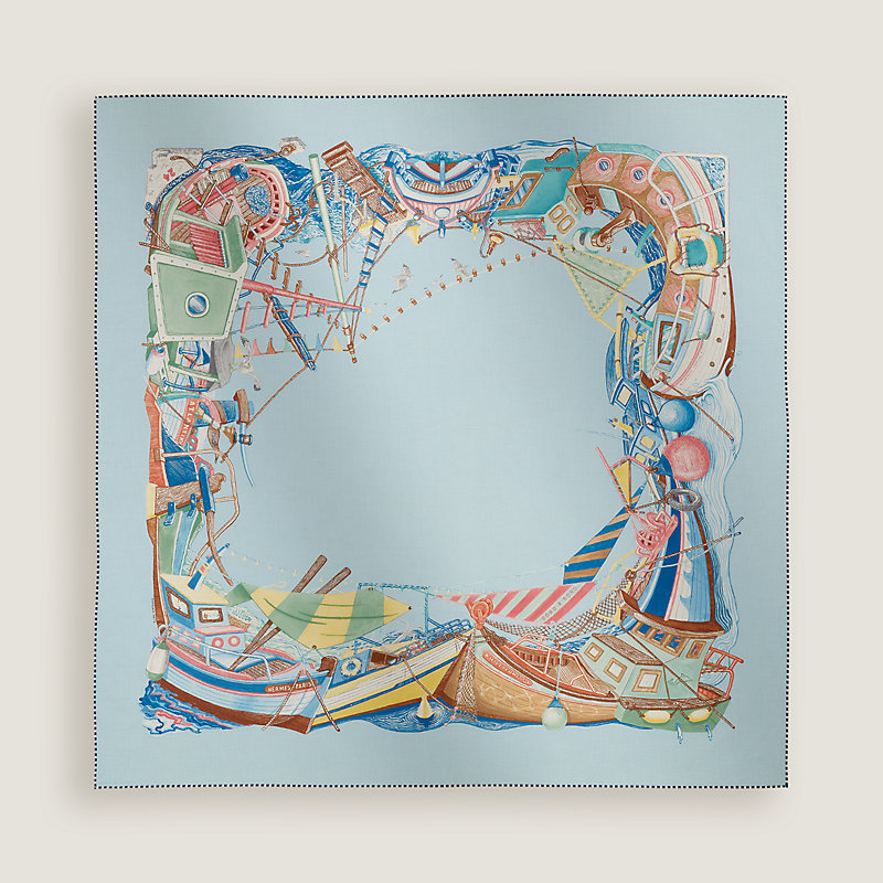 HERMES 船と海のデザイン スカーフ Bord a Bord scarf 80 | Hermès USA