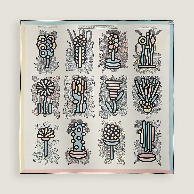Botanica Grafica  90雙面方巾