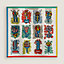 Botanica Grafica  90雙面方巾, 檢視: 平面, flat, 檢視共3張圖片的第5張