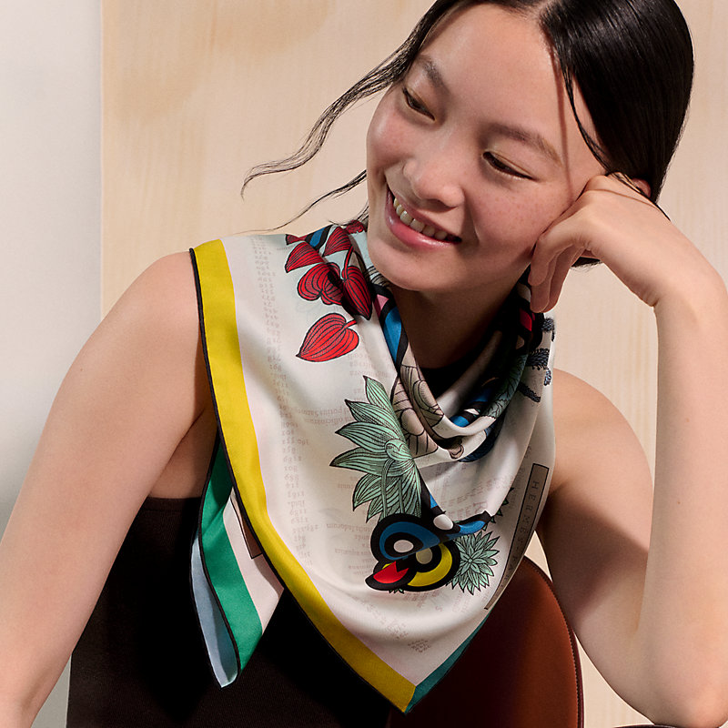 Hermès - Grande écharpe double face en soie - Sciarpa - Catawiki
