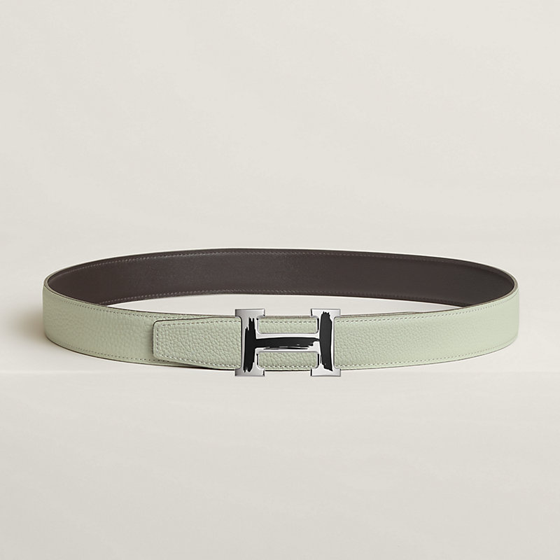 Boucle de ceinture Brush & Cuir de ceinture réversible 32 mm