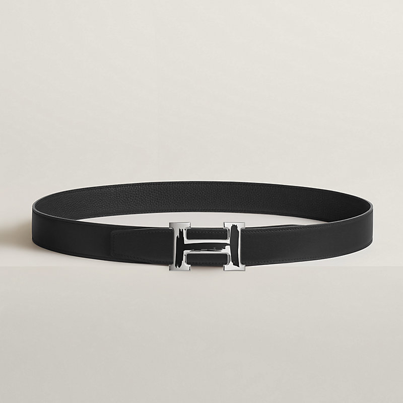 Boucle de ceinture Brush & Cuir de ceinture réversible 32 mm