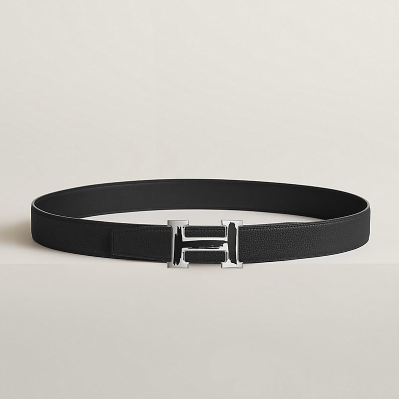 Boucle de ceinture Brush & Cuir de ceinture réversible 32 mm