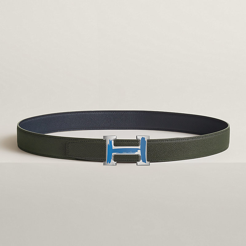 Boucle de ceinture Brush & Cuir de ceinture réversible 32 mm