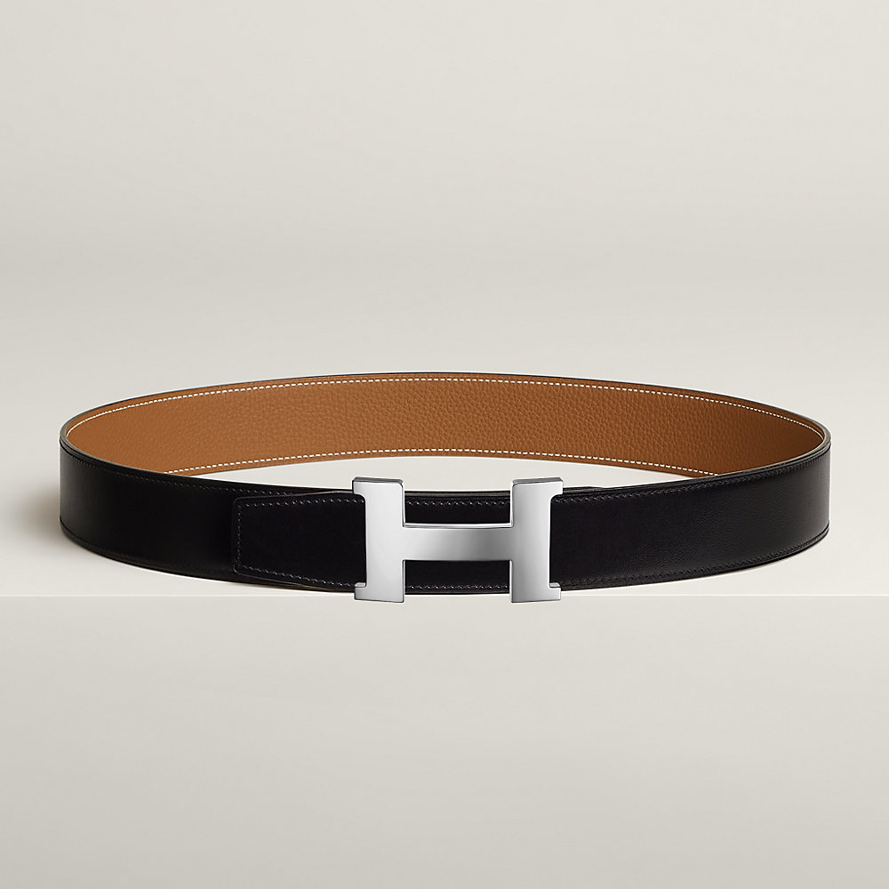 Ceinture Hermès Constance Noire Cuir ref.691155 - Joli Closet