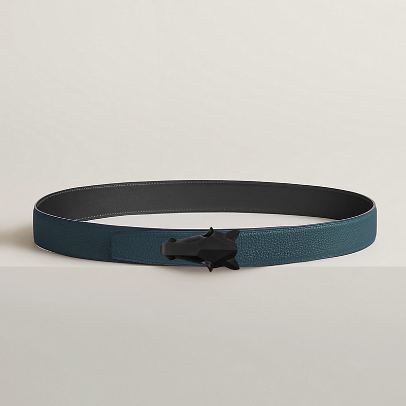 Boucle de ceinture Destrier & Cuir de ceinture réversible 32 mm