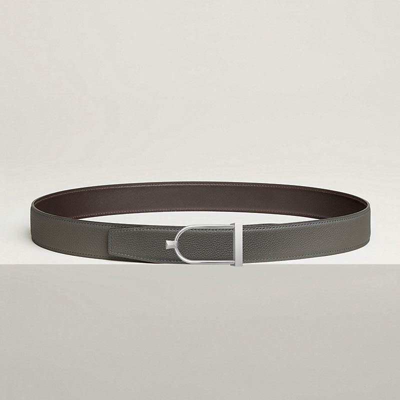 Boucle de ceinture Ecrin & Cuir de ceinture réversible 32 mm