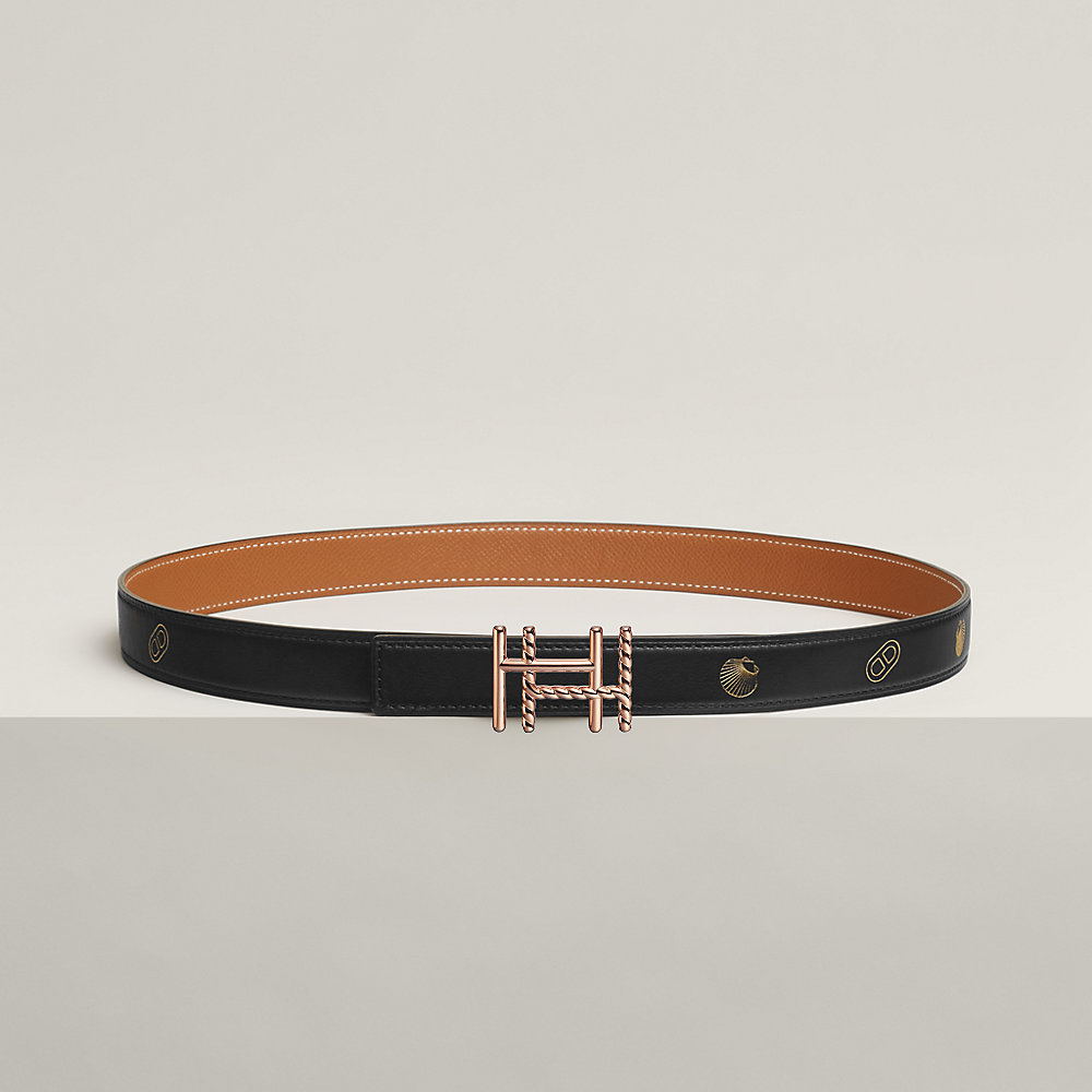Ceinture Hanches Femme En Simili Cuir Stretch Noir - Boucle Carrée Dorée - Taille S - Neuf Avec étiquettes