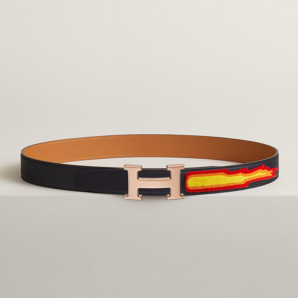Boucle De Ceinture HERMÈS Authentique édition Spéciale 1985 Taille 100 - Occasion, Grise, En Cuir