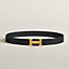 Vue: , Boucle de ceinture H Guillochée & Cuir de ceinture réversible 32 mm