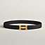 Vue: , Boucle de ceinture H Guillochée & Cuir de ceinture réversible 32 mm