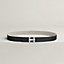 Boucle de ceinture H Infini & Cuir de ceinture Toile H Plume 24&nbsp;mm, Vue: , vue 2 sur 3