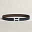 Boucle de ceinture H Striée & Cuir de ceinture réversible 32&nbsp;mm, Vue: , vue 1 sur 2