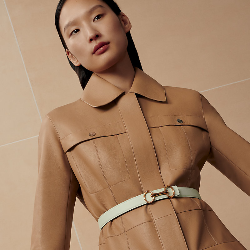 Boucle de ceinture Héritage Cuir de ceinture réversible Hermès