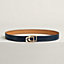 Boucle de ceinture Jockey au Carré & Cuir de ceinture réversible Contrast 32&nbsp;mm, Vue: , vue 2 sur 3