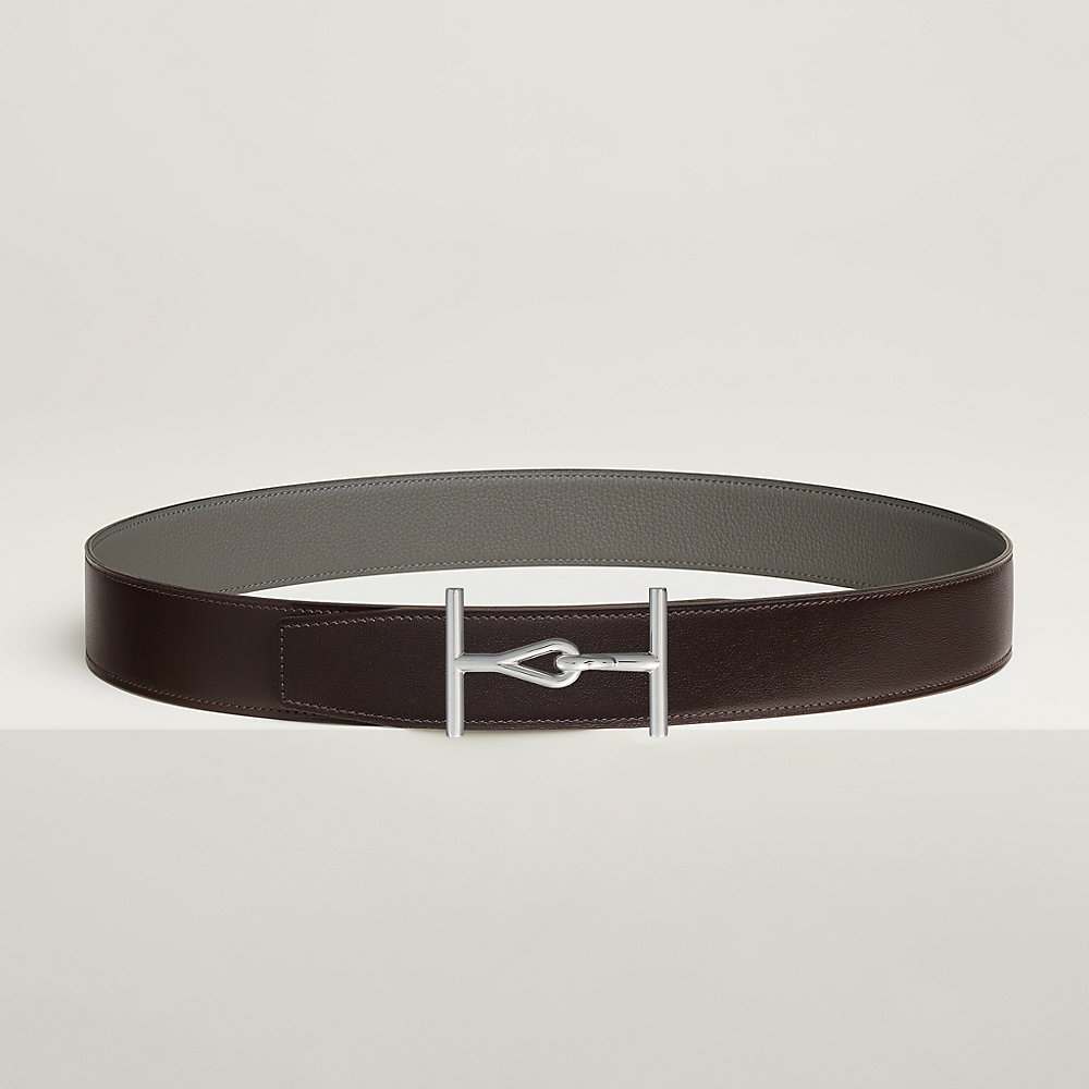 Ceinture Large Réversible Femme Vintage – Cuir Noir Et Daim, Taille 29 Pouces – Occasion Excellent état