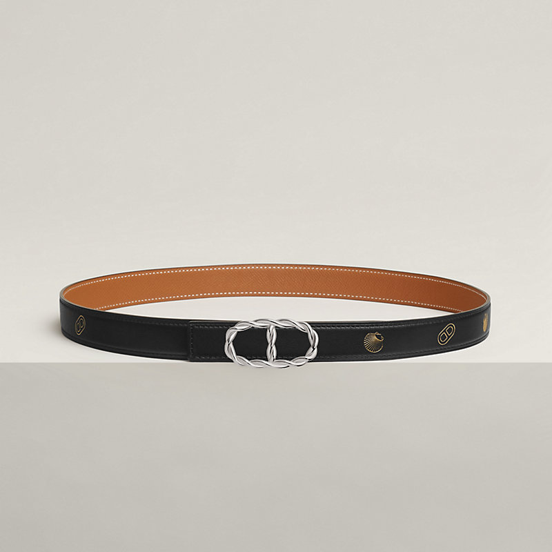 【大人気】HERMES boucle de ceinture maillon 13mm ベルト Maillon H belt buckle & Reversible leather strap 13 mm