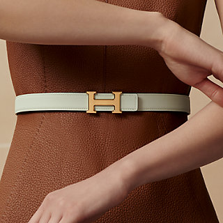 Boucle de ceinture Mini H Cuir de ceinture réversible Hermès sur