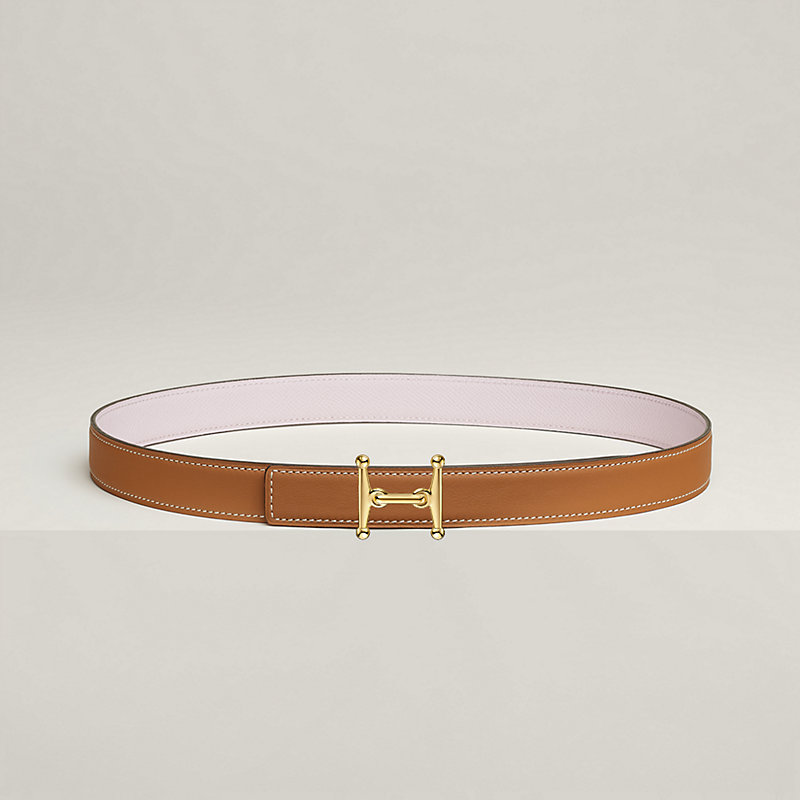 Boucle de ceinture Mors H & Cuir de ceinture réversible 24 mm